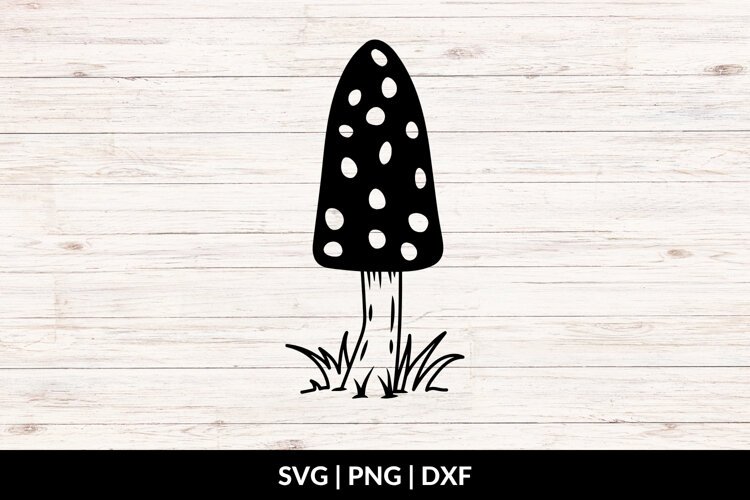 Botanical Mushroom SVG, PNG, DXF example image 1