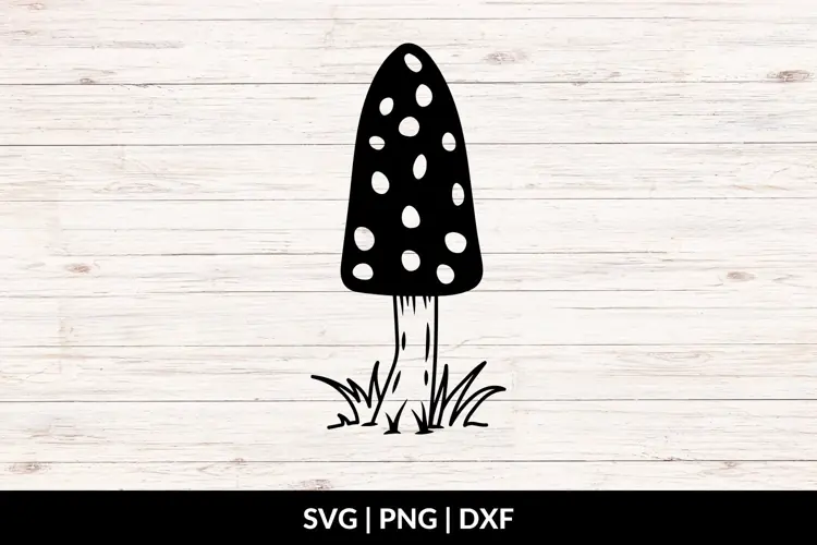 Botanical Mushroom SVG, PNG, DXF