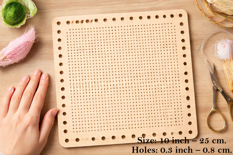 Square basket base for embroidery digital file 10 inch cross