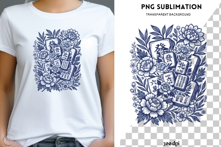 Mahjong png design for T-shirts