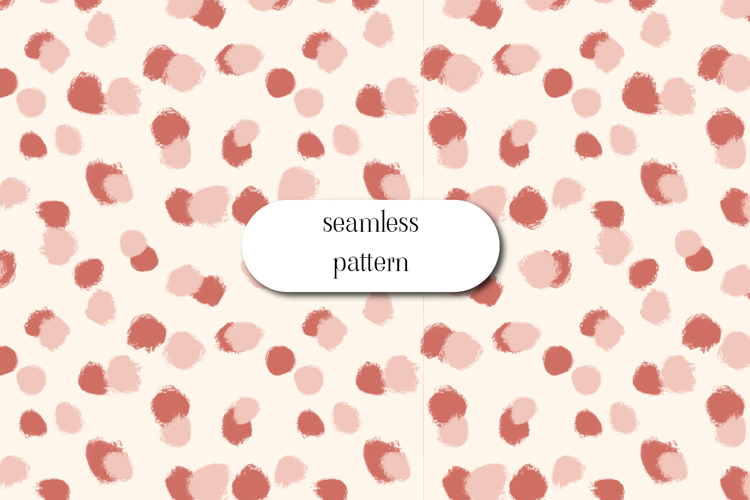 Hand-Painted Blush Dot Seamless Pattern in Soft Pink Tones