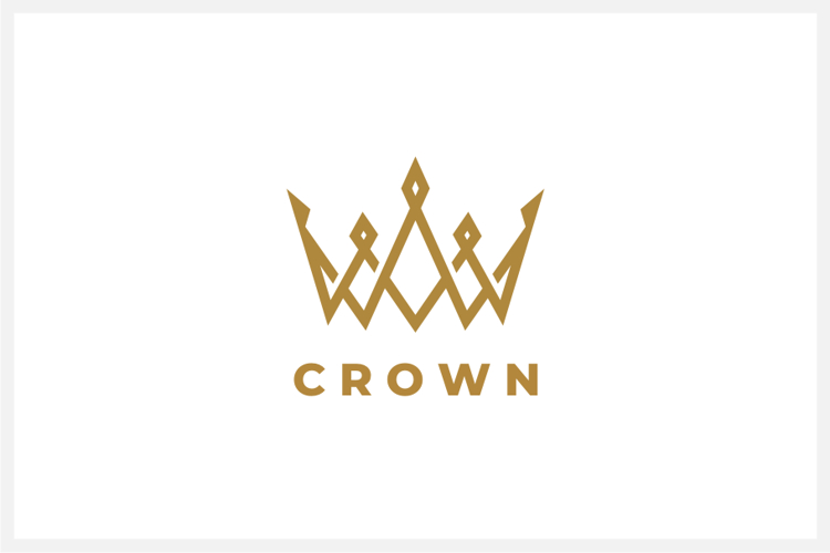 Crown Logo Design Vector Illustration