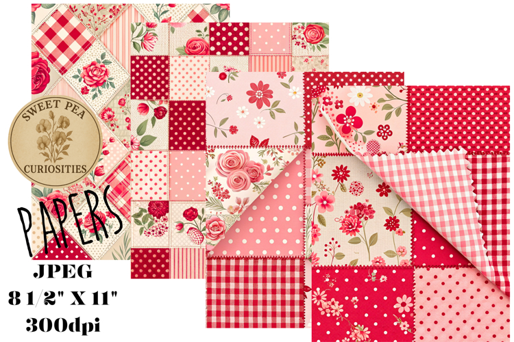 Shabby Chic, Flowers, Papers, Junk Journal