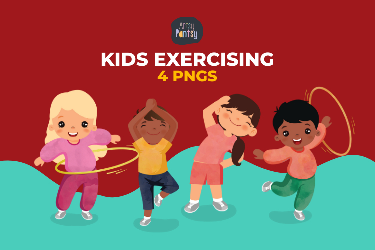 Kids Exercising Clipart