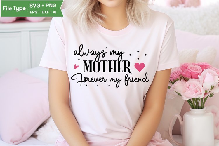 Cornice Portafoto In Legno Con Scritta "Always My Mother Forever My Friend" - Regalo Per Mamma - 10,2x15,2 Cm