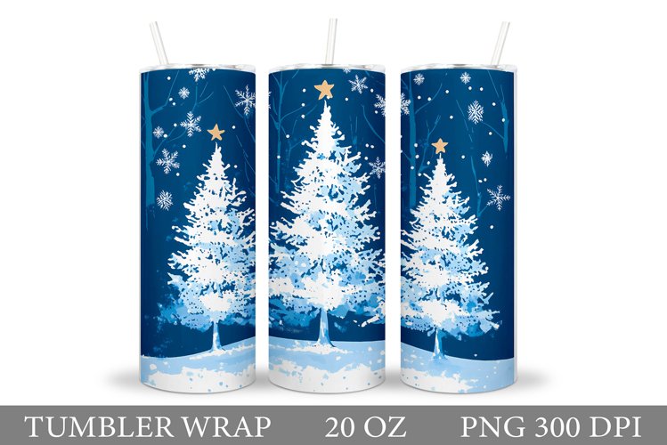 Christmas Tree Tumbler Sublimation. Christmas Tumbler Design
