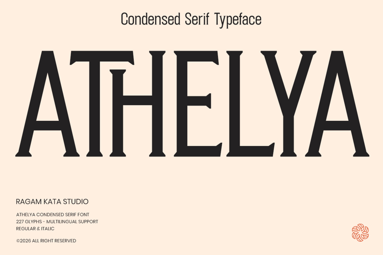 Athelya - Condensed Serif Font