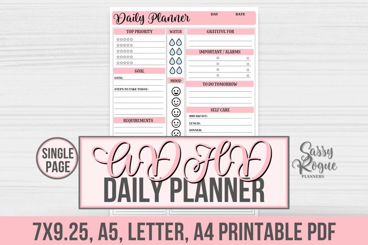 ADHD Planner Printable Daily Adult ADHD Planner 1637295 