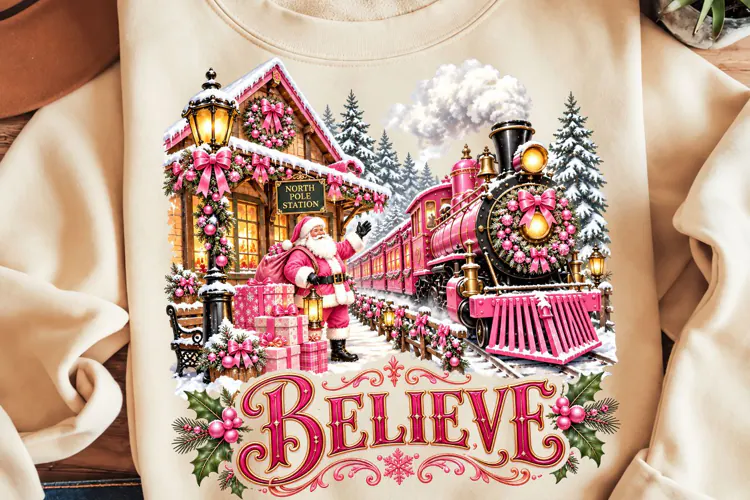 Vintage Santa Christmas PNG, Christmas Sublimation