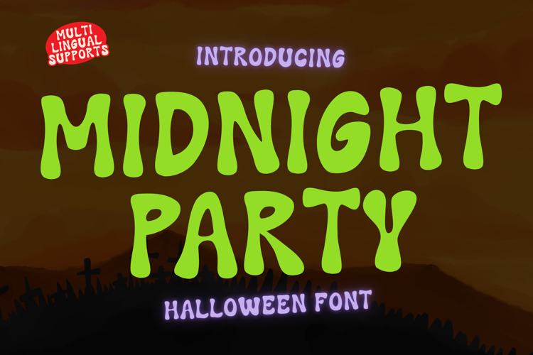 Midnight Party is a Halloween decorative font