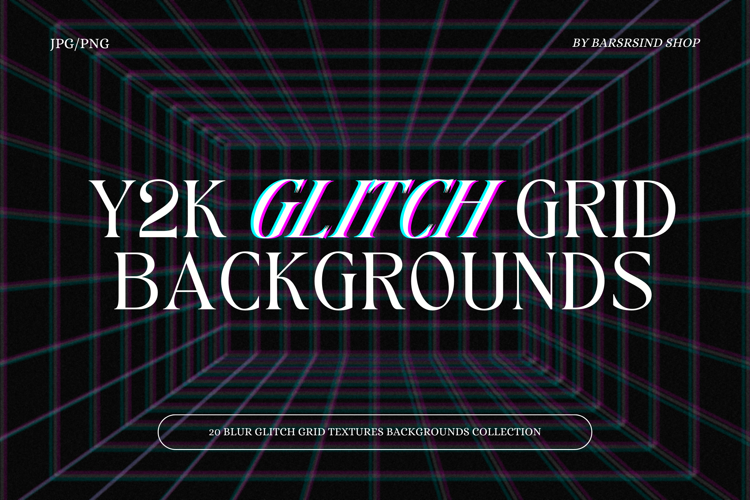 Y2K Perspective Glitch Grid Background