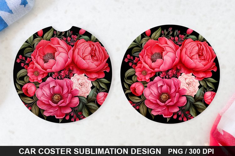 Bouquet Flowers - Coaster Sublimation Design