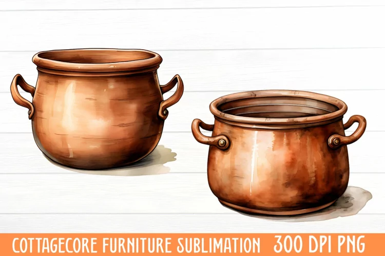 Cottagecore Furniture Watercolor Sublimation Clipart