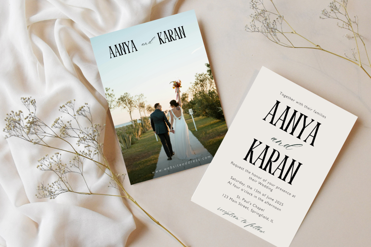 Modern Wedding Invitation Template for Canva | Minimal
