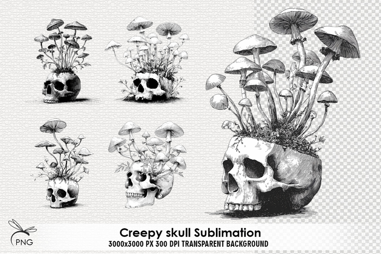 Creepy skull Sublimation