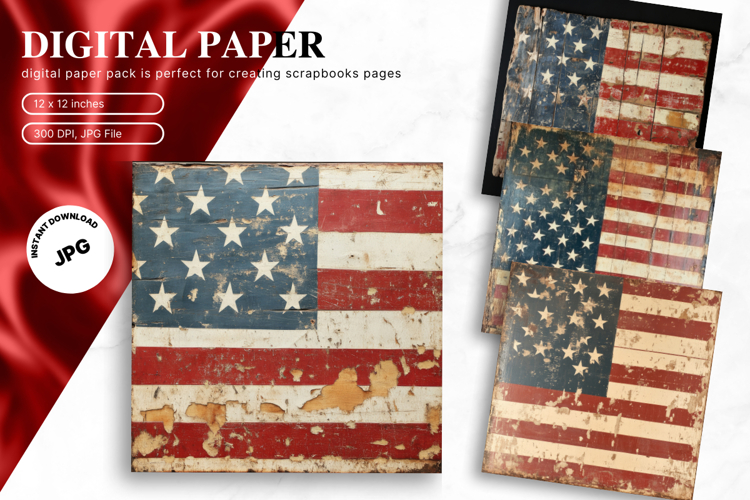 4th of July Patriotic USA American Flag Background Wallpaper