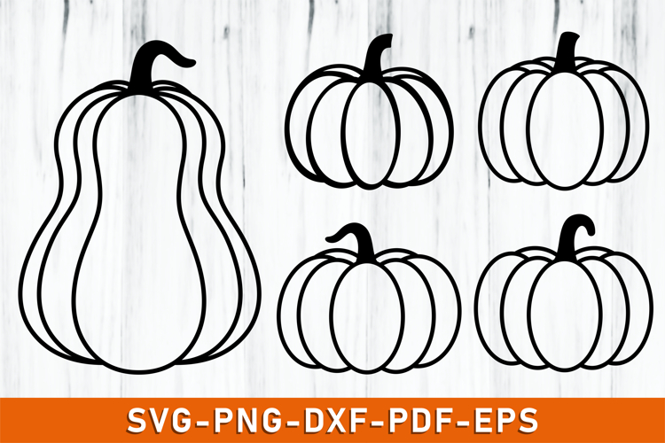 Pumpkin Outline SVG Laser Cut Files, Fall SVG, Autumn SVG