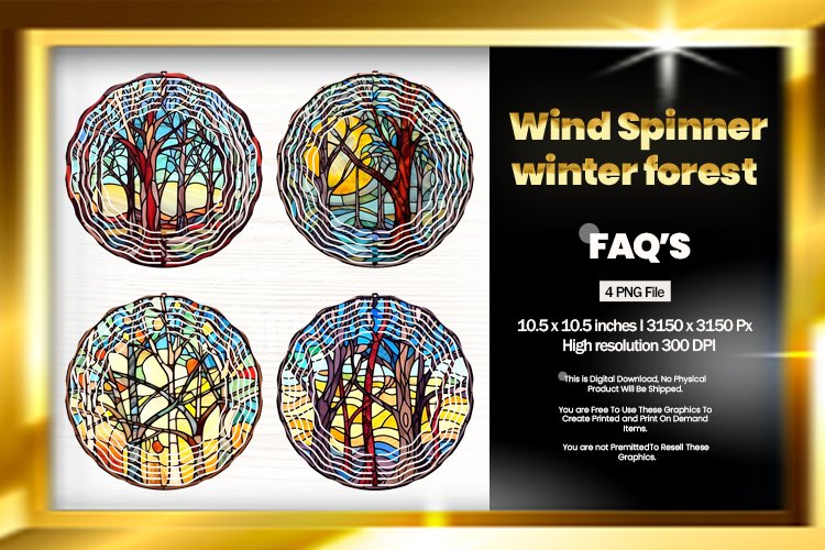 Winter Forest Wind Spinner Sublimation - 04 Variations