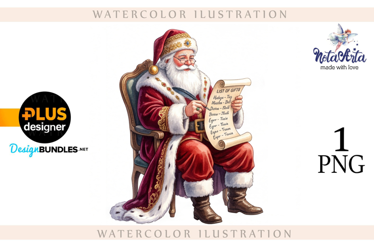Christmas Santa in Elegant Attire