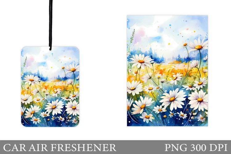 Daisy Flowers Car Air Freshener. Floral Car Air Freshener