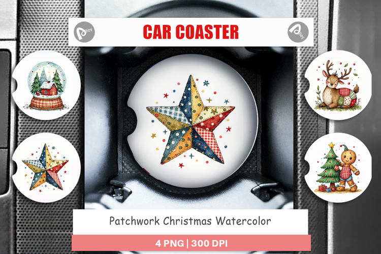 Patchwork Christmas Car Coaster