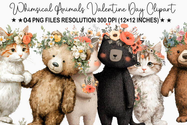 Animals Valentine Day Clipart
