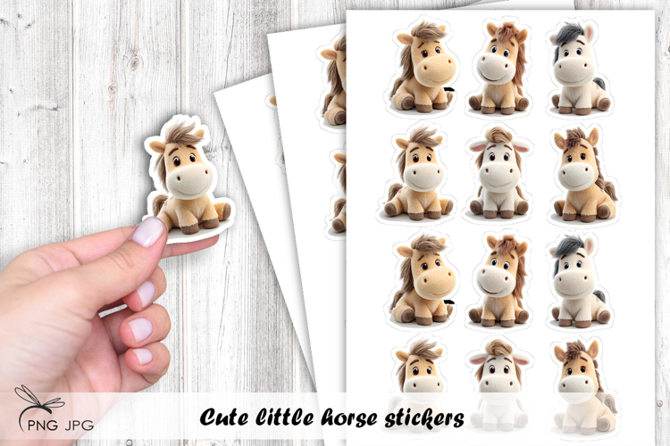 Cute little horse stickers- 6 Variations