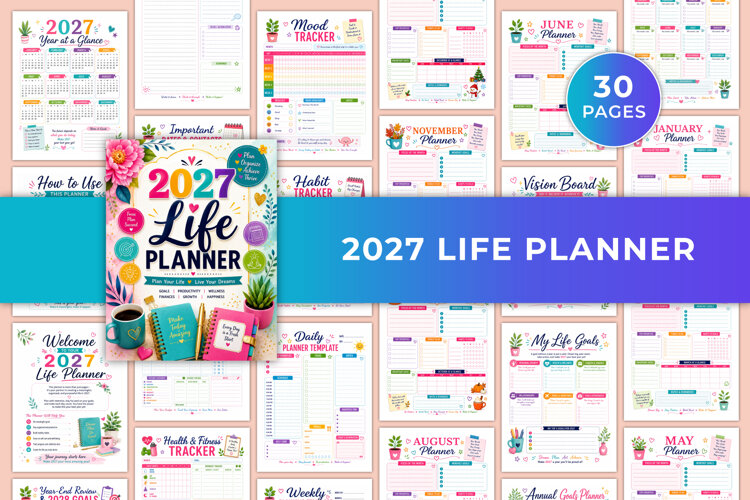 2027 Life Planner | Goals, Productivity, Wellness & Growth example image 1