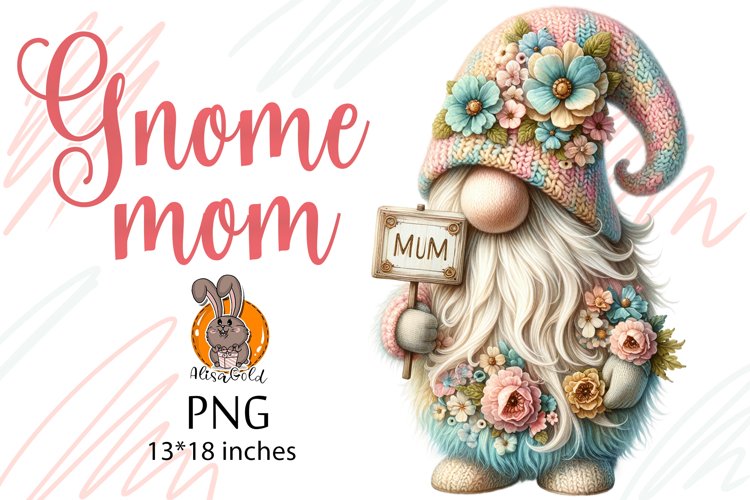 Gnome mom, flowers example image 1