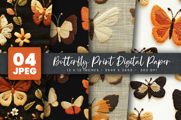 Butterfly Print Digital Paper