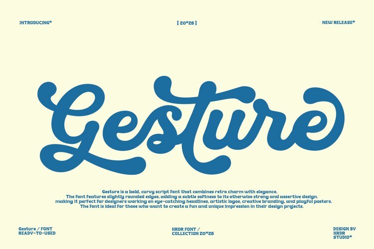 Gesture - Bold Script Font example image 1