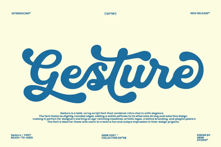 Gesture - Bold Script Font