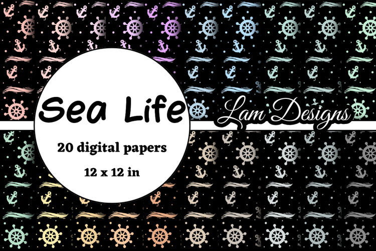 sea life digital papers