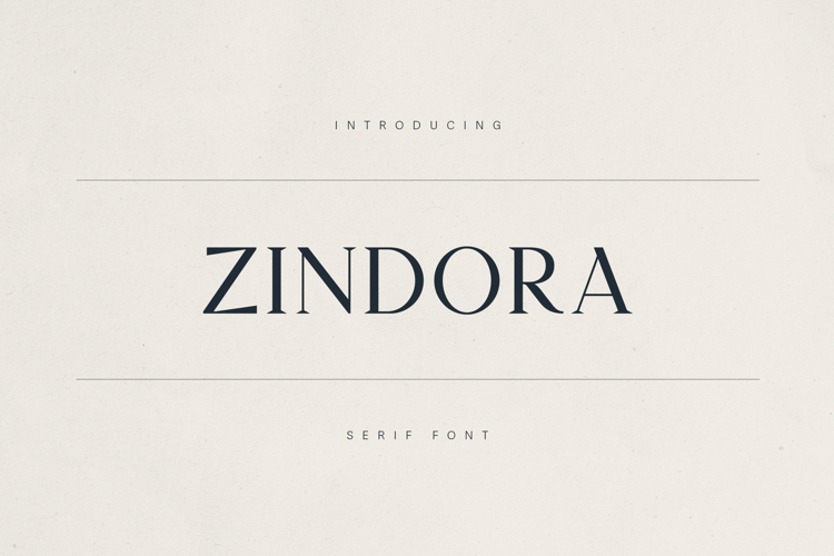 Zindora - Modern Classic Serif Font