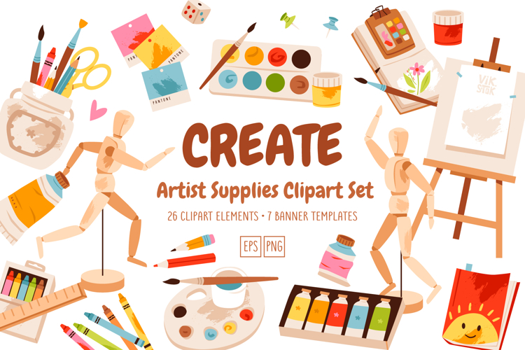 Art Supplies Clipart