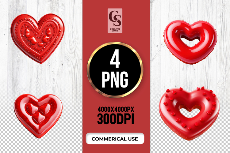 Red heart clipart Image 3