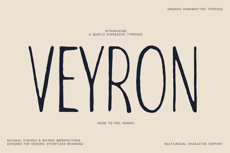 Veyron Organic Handwritten Typeface