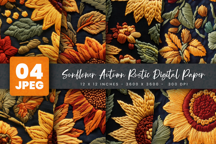 Sunflower Seamless Pattern Image 11