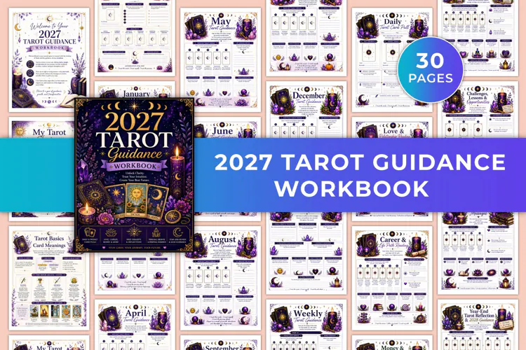 2027 Tarot Guidance Workbook Kdp interiors