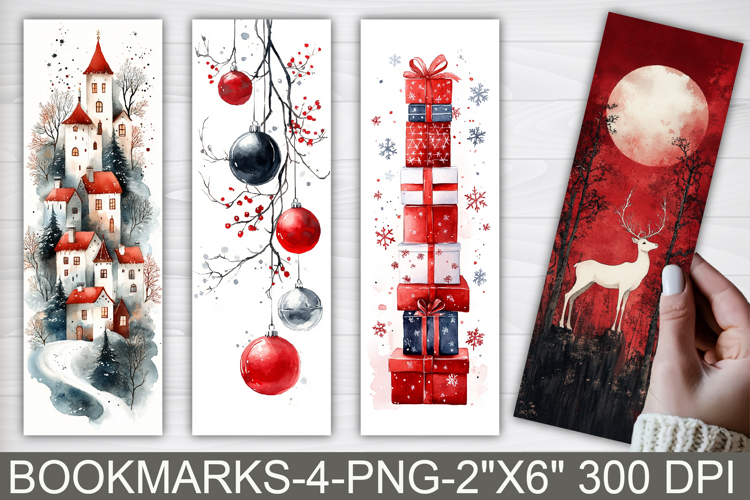 Whimsical Christmas Printable Bookmarks