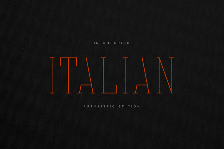 Italian Futuristic Elegant Serif Font