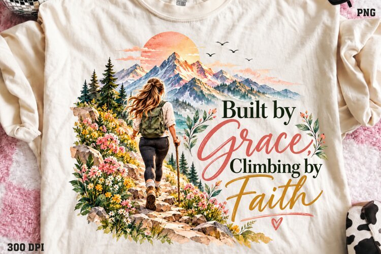 Christian Hope Shirt Design PNG, His Grace Renews My Tomorro example image 1
