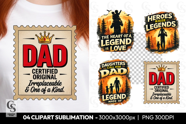 Dad Certified Original Sublimation Clipart PNG