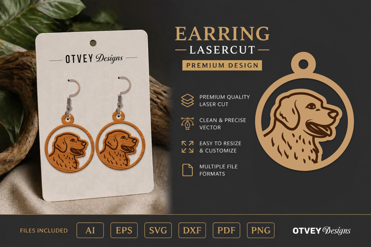 Dog Earring Laser Cut SVG| Cute Jewelry Design
