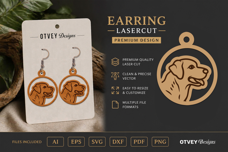 Dog Earring Laser Cut SVG| Cute Jewelry Design