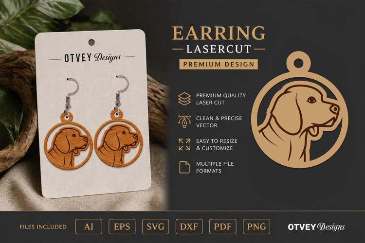 Dog Earring Laser Cut SVG| Cute Jewelry Design