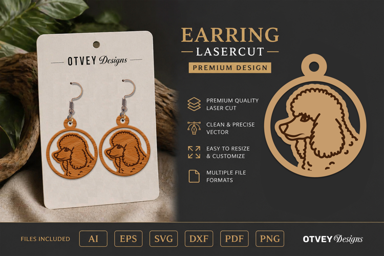 Dog Earring Laser Cut SVG| Cute Jewelry Design