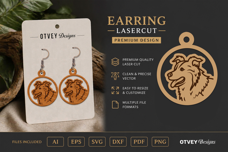 Dog Earring Laser Cut SVG| Cute Jewelry Design