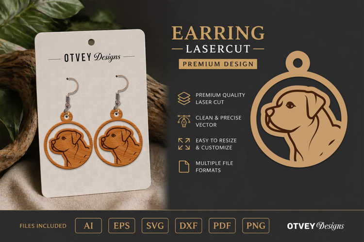 Dog Earring Laser Cut SVG| Cute Jewelry Design