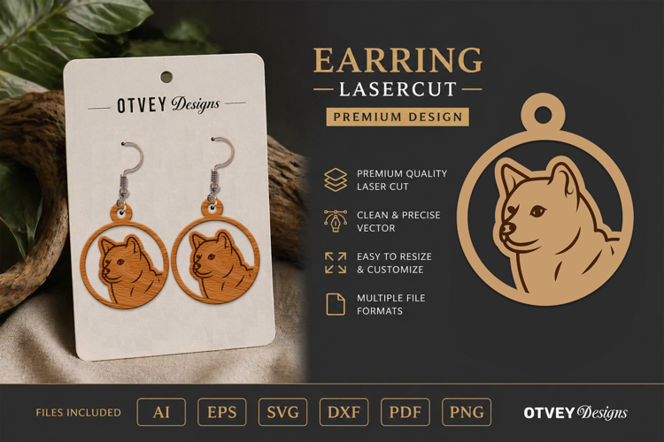 Dog Earring Laser Cut SVG| Cute Jewelry Design